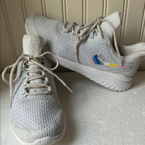 Nike Renew Rival 1234 lace up rainbow Sneakers NY Giants insoles men’s size 10